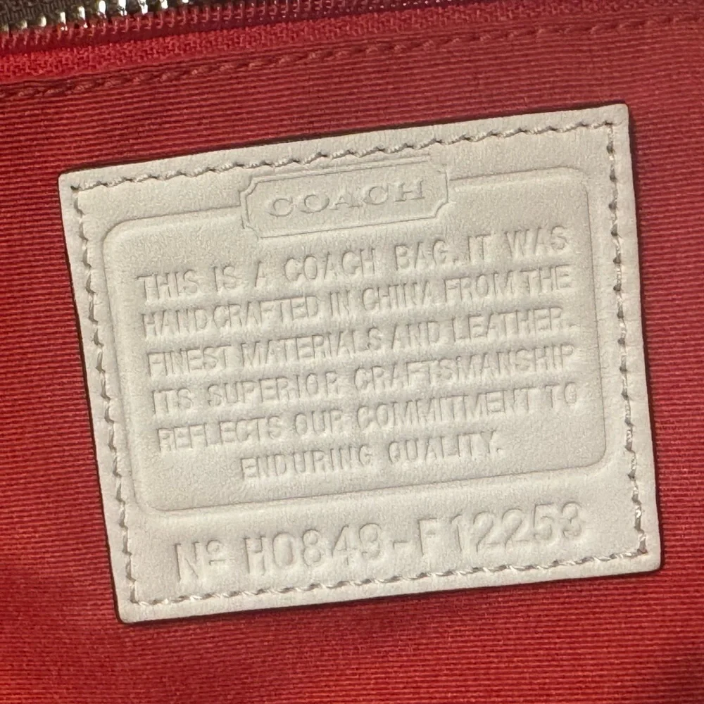 Coach Signature Lozenge Tote Shoulder Bag EUC